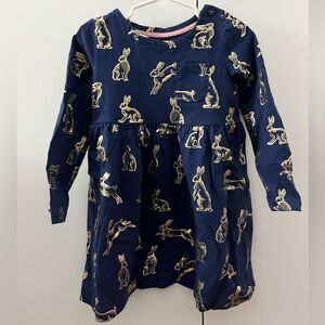 Mini Boden Foil Bunnies Fun Jersey Dress